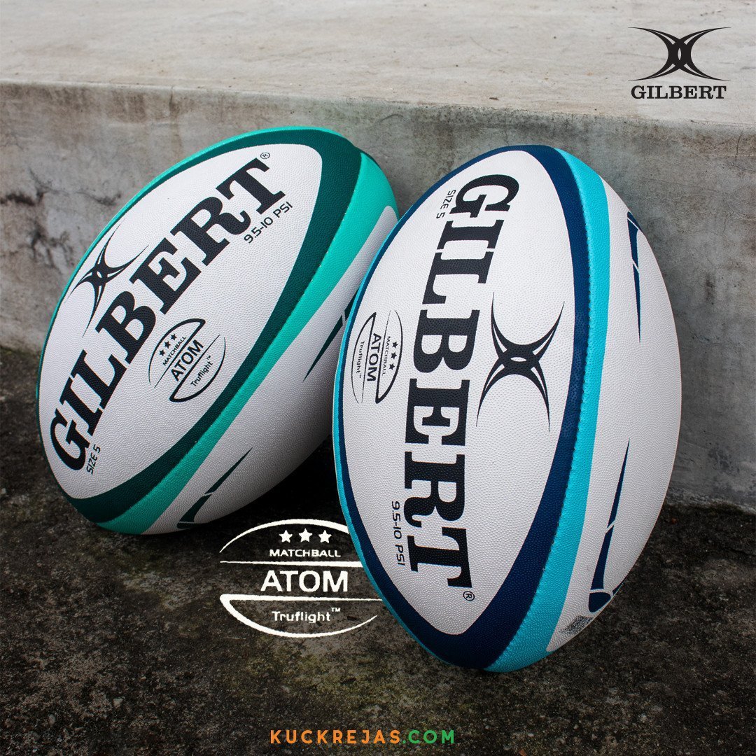 Gilbert Atom Match Rugby Ball – Blue (Size 5) - Image 4