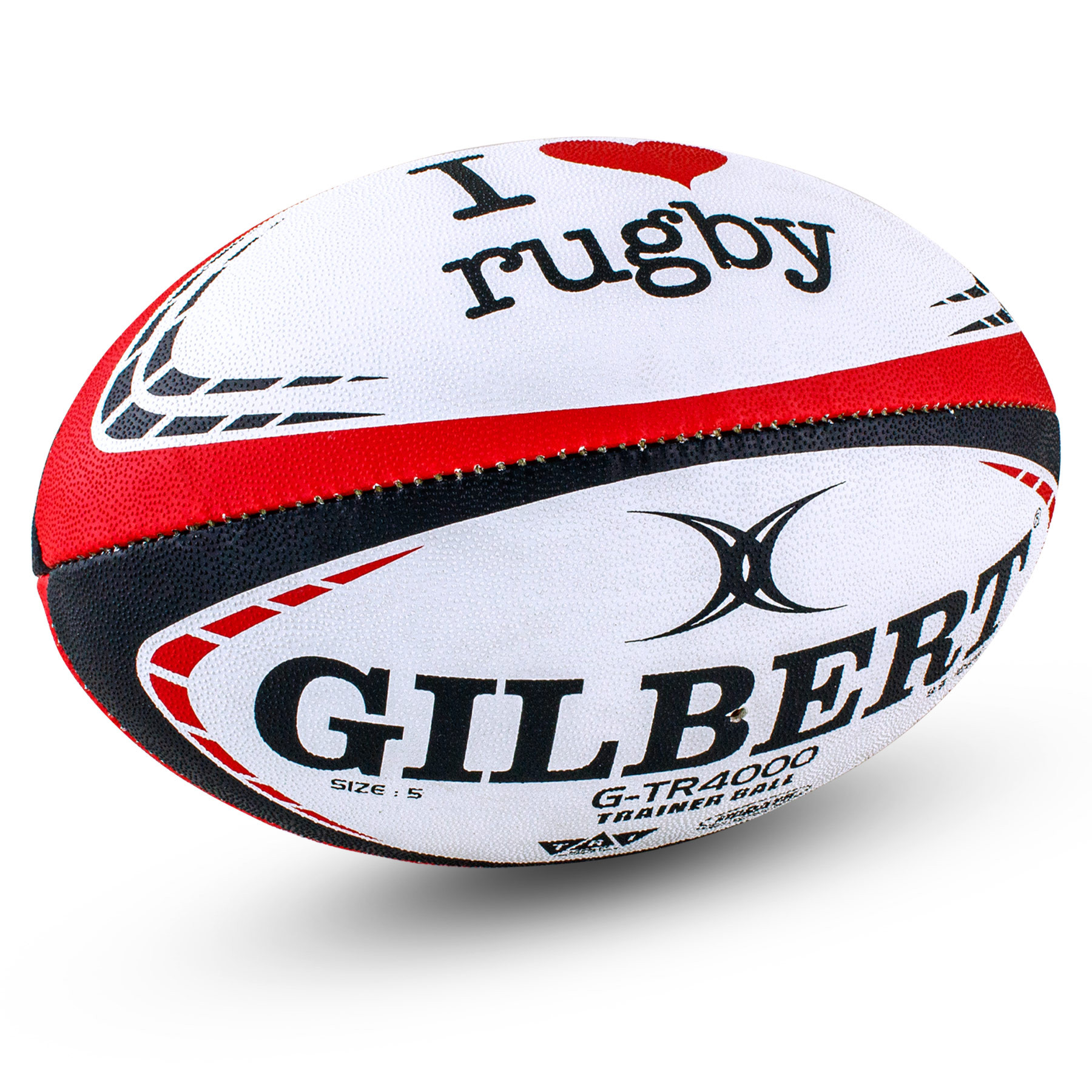 Gilbert GTR-4000 I Love Rugby Ball (Size 5, 3) - Image 3