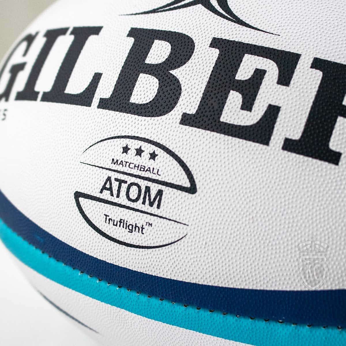 Gilbert Atom Match Rugby Ball – Blue (Size 5) - Image 3