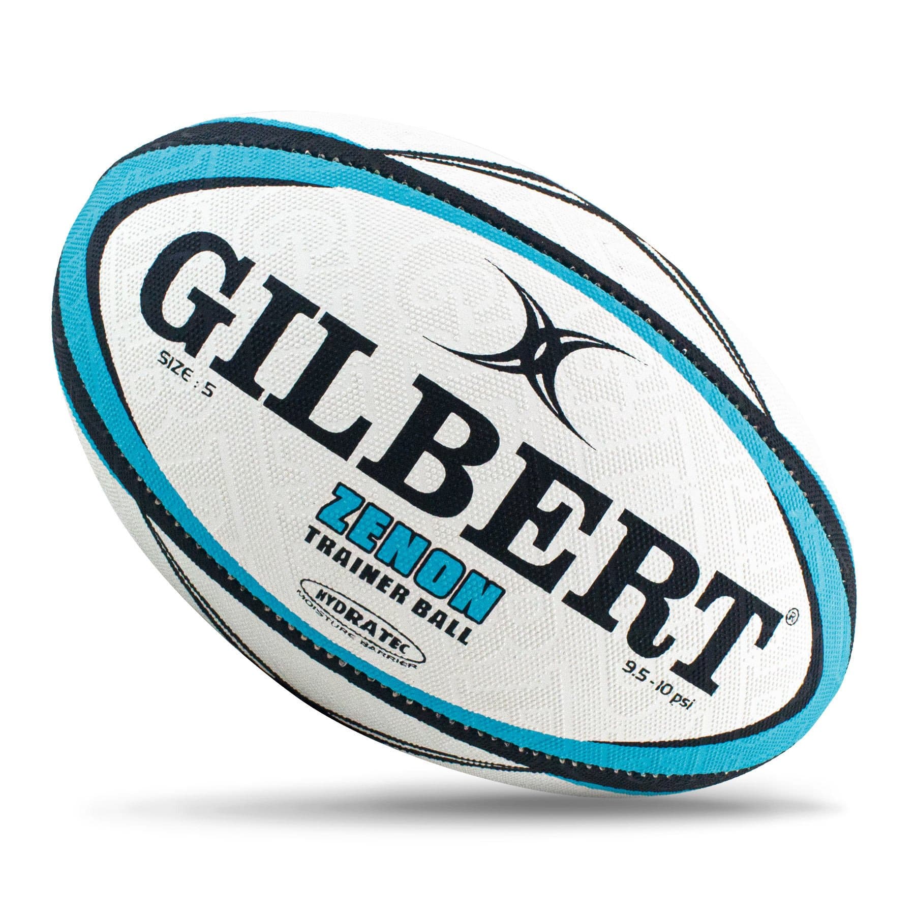 Gilbert Zenon Rugby Ball – Teal (Size 5, 4, 3)
