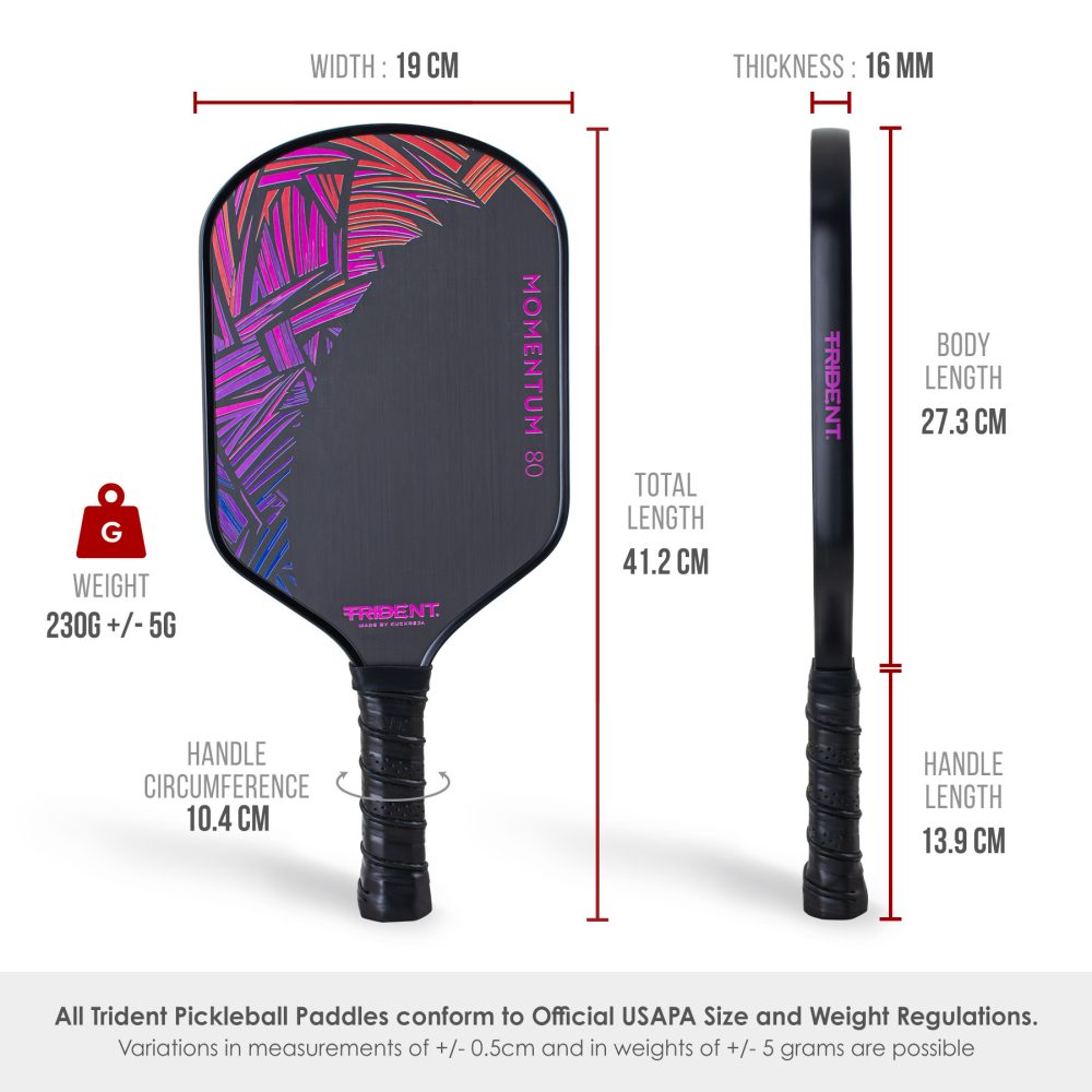 Trident Momentum 80 Pickleball Paddle – Twilight Purple - Image 5