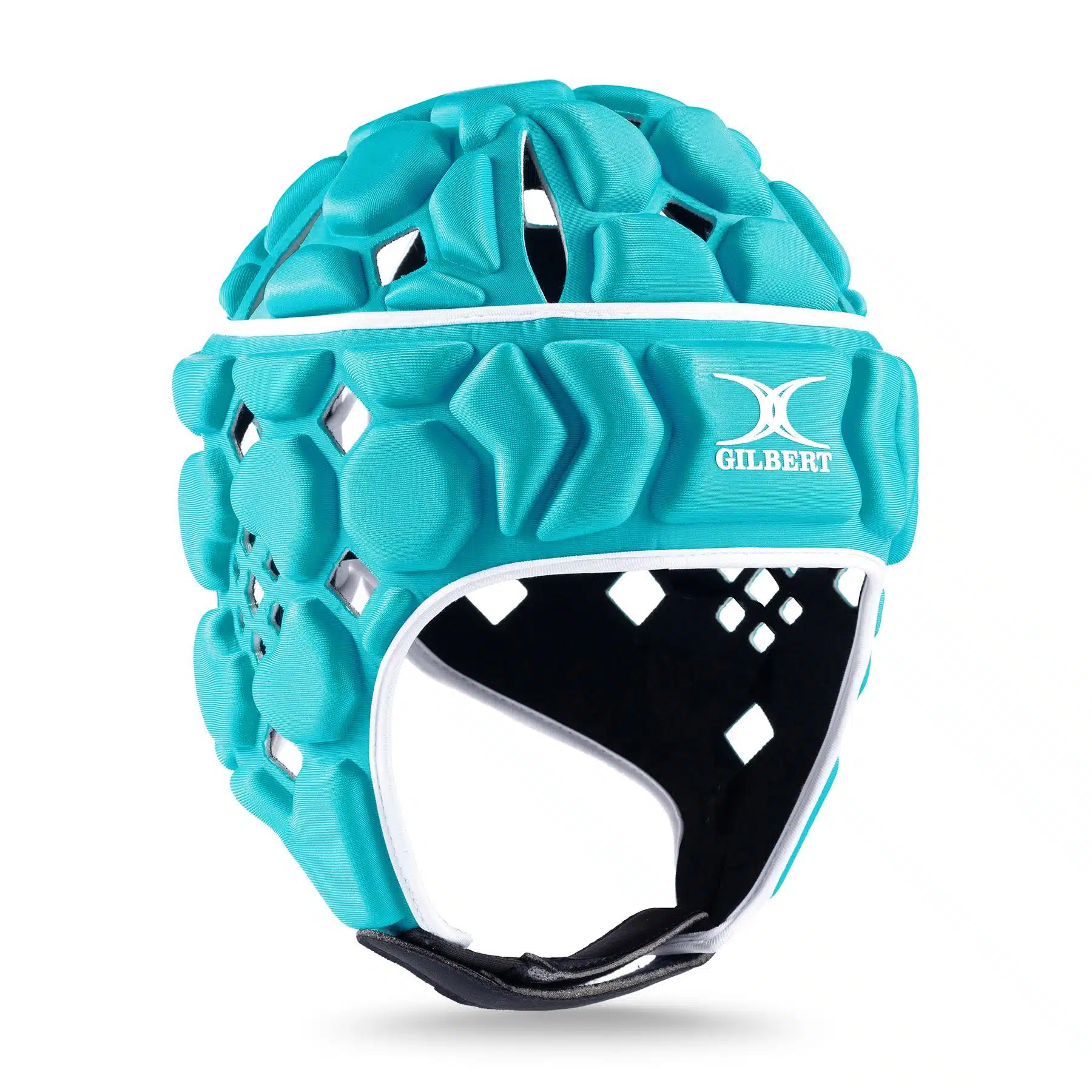 Gilbert Octane Headguard – Aqua/White - Image 5