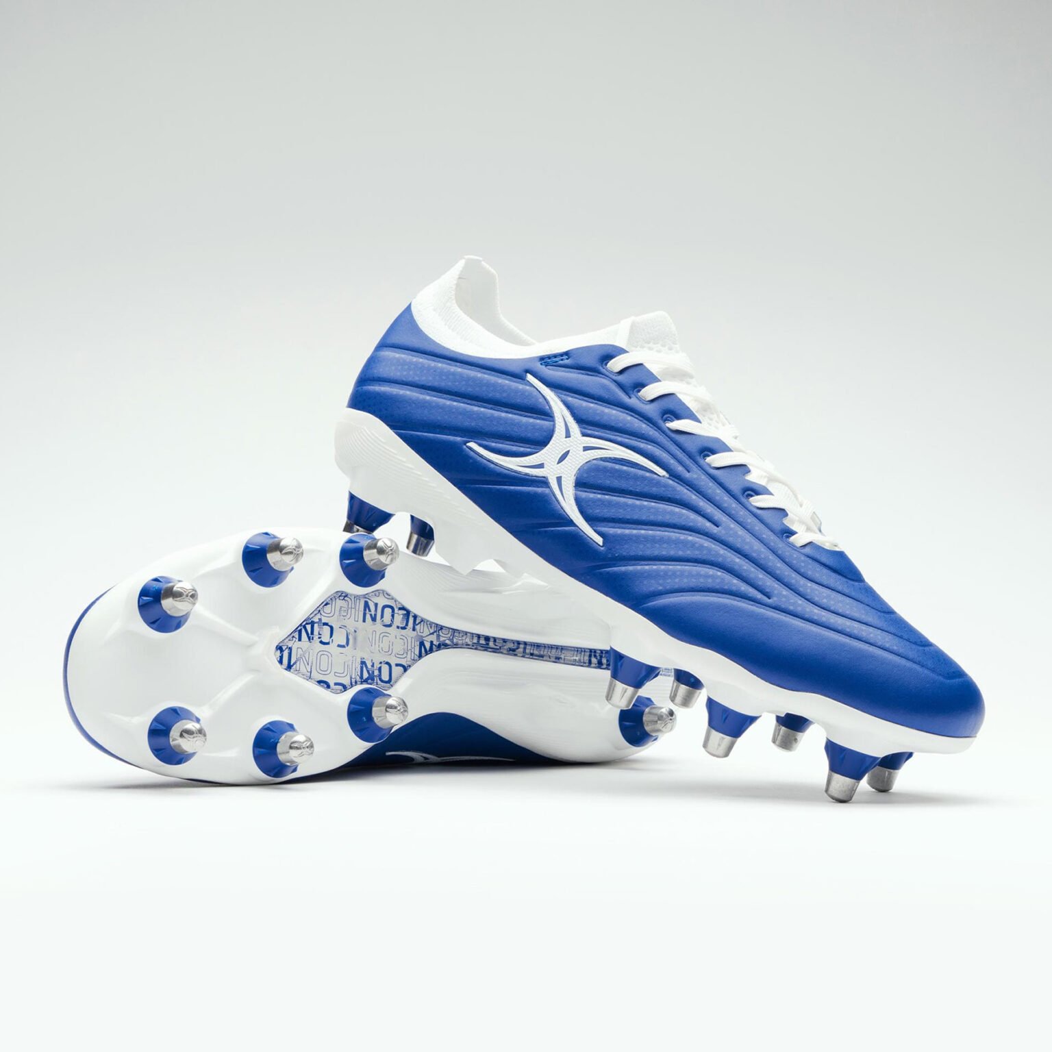 Gilbert Icon Power X Rugby Boots – 8 Stud (Blue)