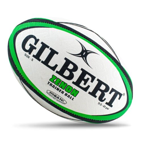 Gilbert Zenon Rugby Ball – Green (Size 5, 4, 3)